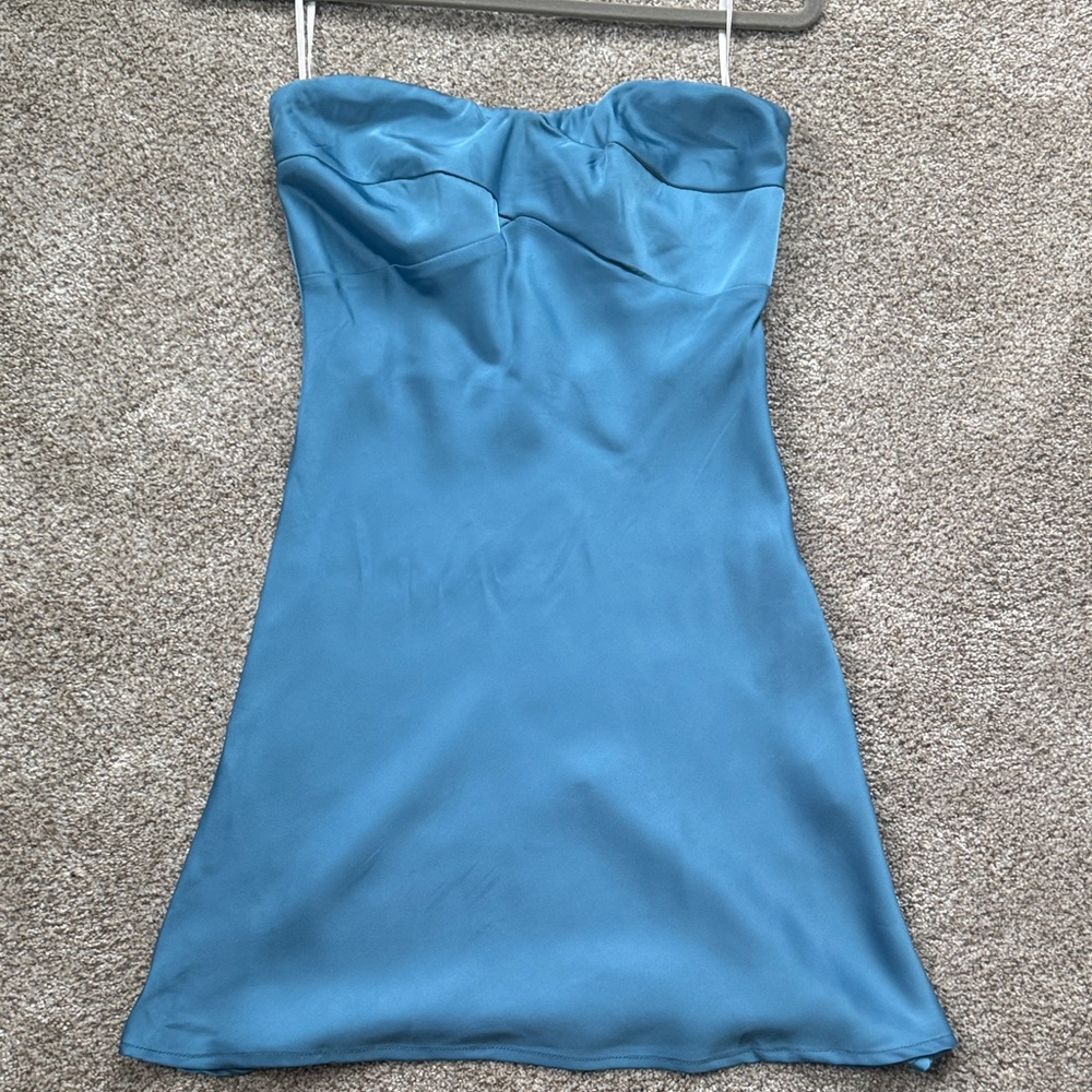 Hello Molly Strapless Blue Dress